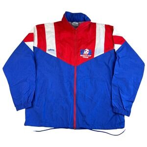 Vintage 90s Adidas World Cup Team Track Jacket Mens Large USA Soccer Windbreaker